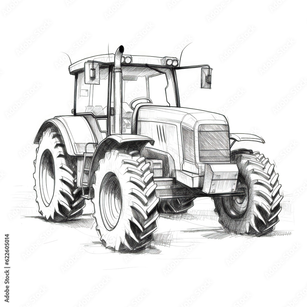 farm tractor ai generated