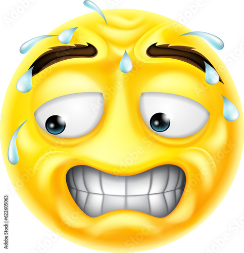Worried Sweating Scared Emo...