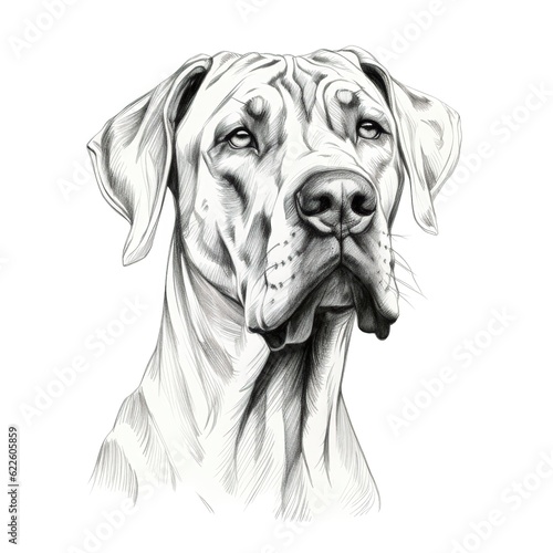 pet Great Dane Dog ai generated