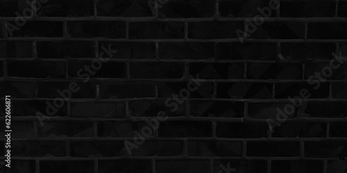 Black brick wall  brickwork background for design. Old black brick wall texture background  brick wall texture for for interior or exterior design backdrop  vintage dark tone.