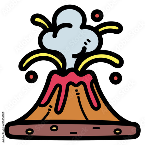 eruption filled outline icon style