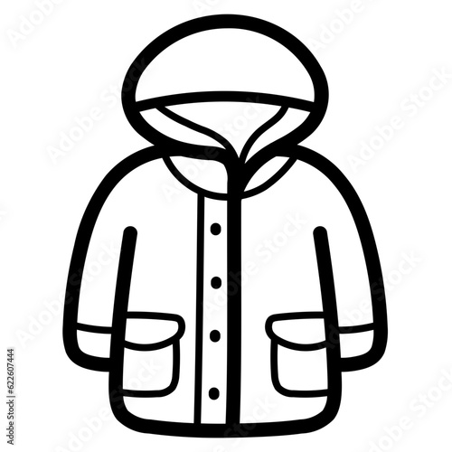 rainy line icon style