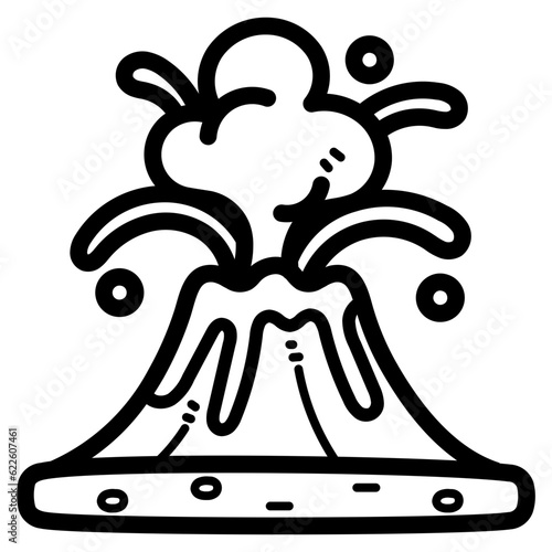eruption line icon style