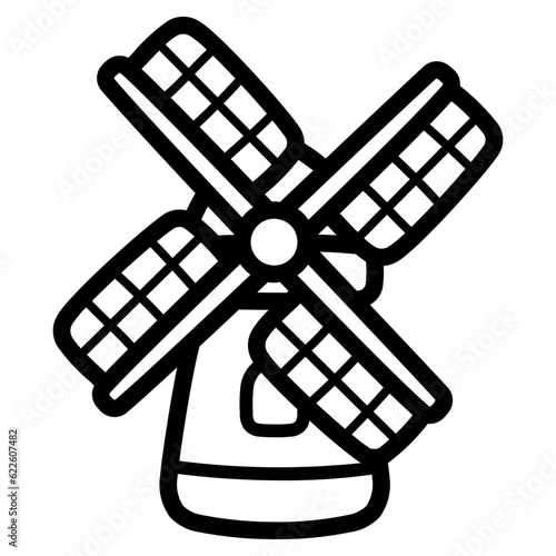 windmills line icon style