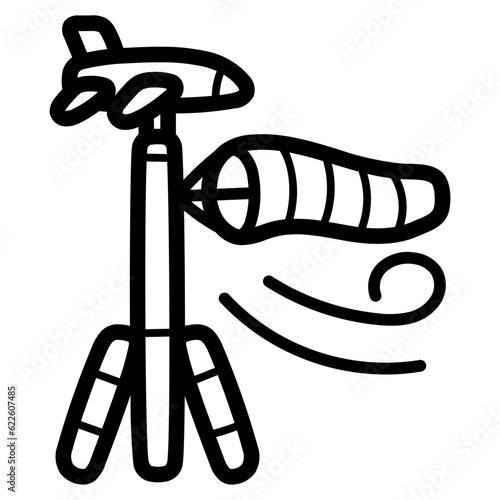 windsock line icon style
