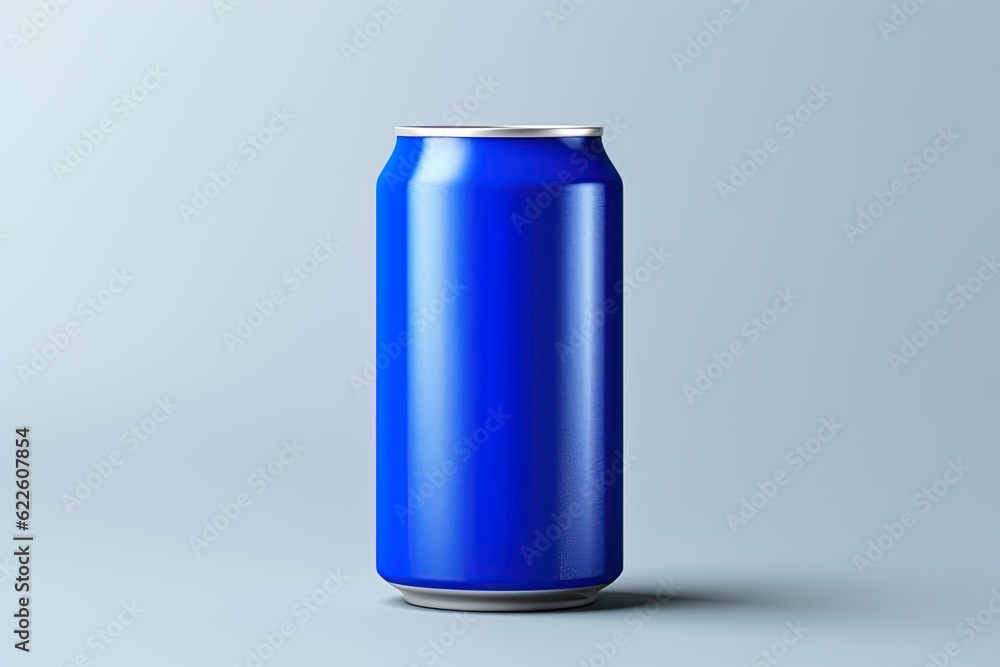 Soda can mockup template design. On grey background. Copy space, add text or logo. Generative Ai Soda can mockup template design. On grey background. Copy space, add text or logo. Generative Ai