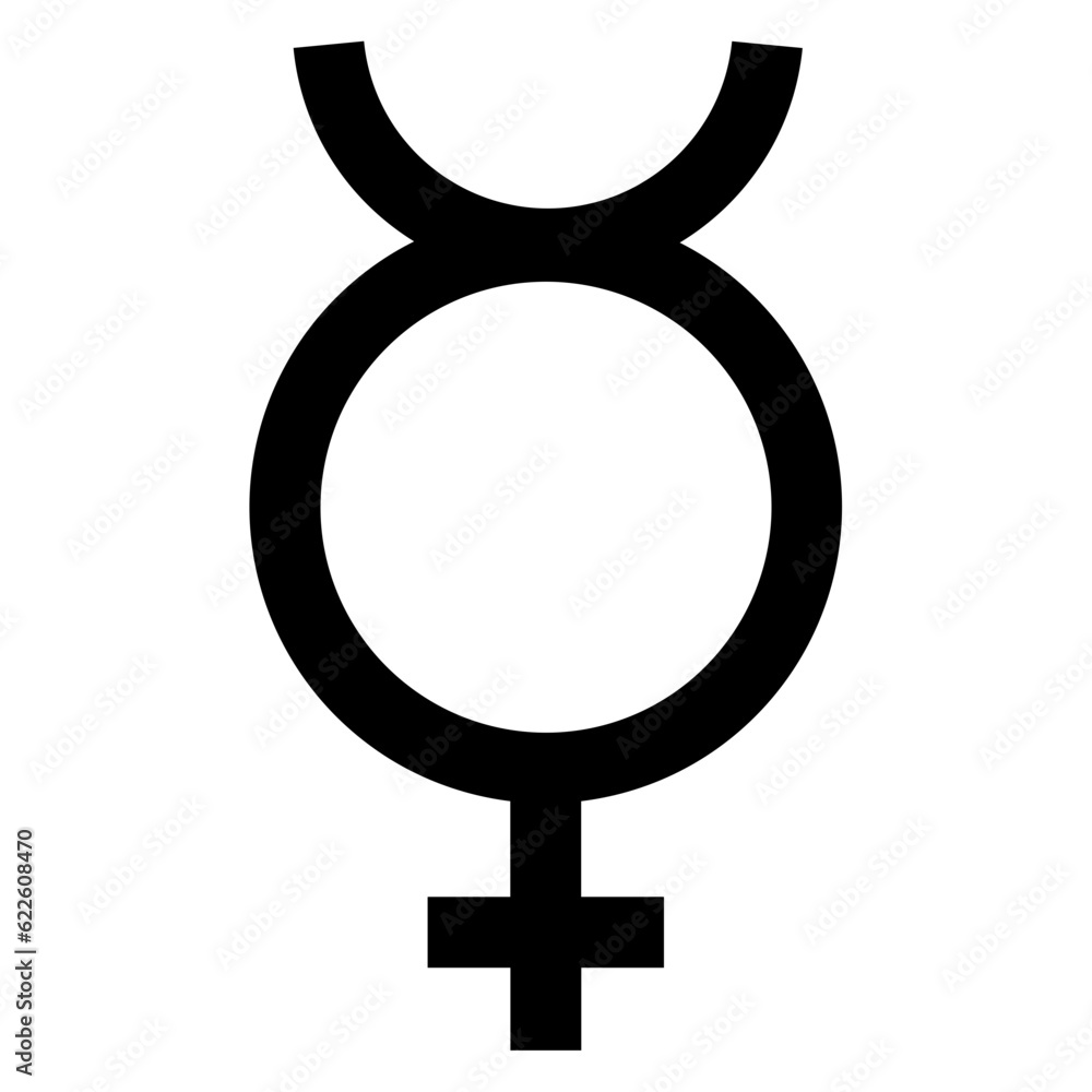 Icon of Mercury. Solar system symbol. Astrology Icon of Mercury. Solar system symbol. Astrology