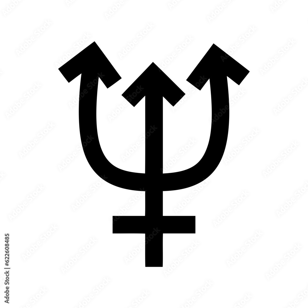 Icon of Neptune. Solar system symbol. Astrology Icon of Neptune. Solar system symbol. Astrology