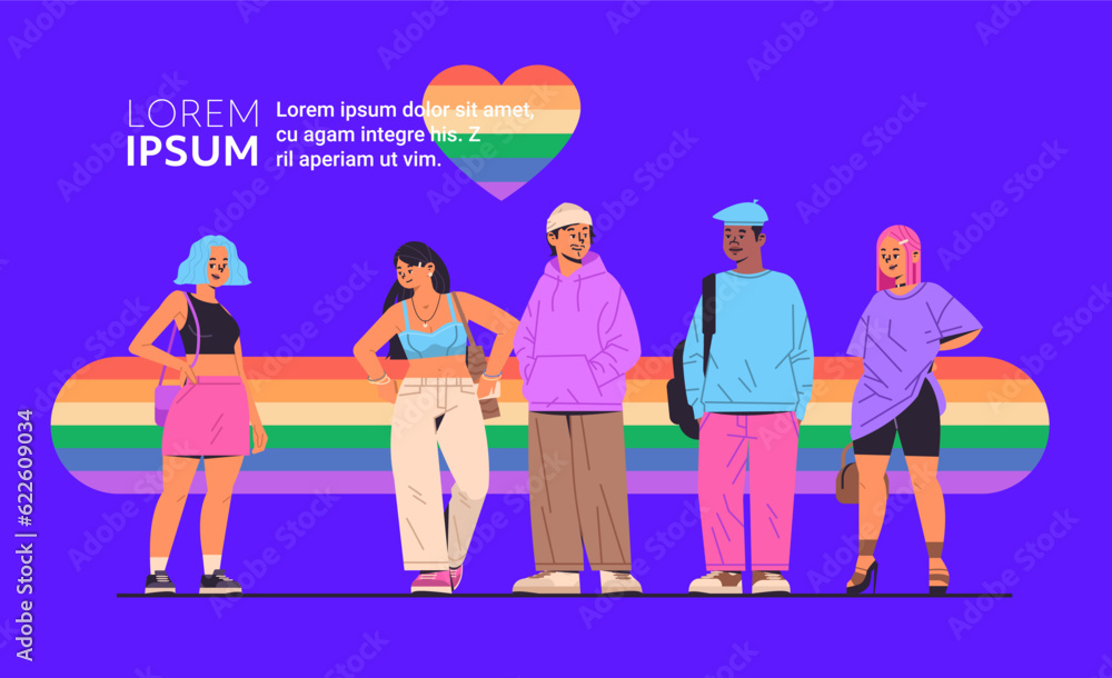 mix race people with lgbt rainbow flags gay lesbian love parade pride festival transgender love concept mix race people with lgbt rainbow flags gay lesbian love parade pride festival transgender love concept