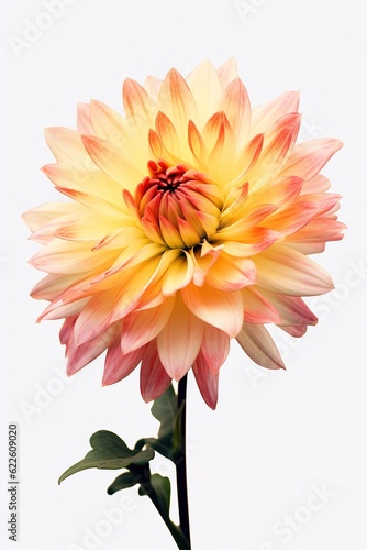 A beautiful flower highlighted on a white background Generative AI © Irina