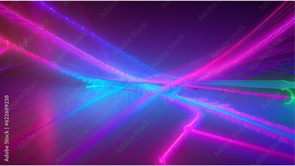 abstract futuristic background with gold PINK blue glowing neon moving high-speed wave lines and bokeh lights. Data transfer concept Fantastic wallpaper - Generative AI abstract futuristic background with gold PINK blue glowing neon moving high-speed wave lines and bokeh lights. Data transfer concept Fantastic wallpaper - Generative AI