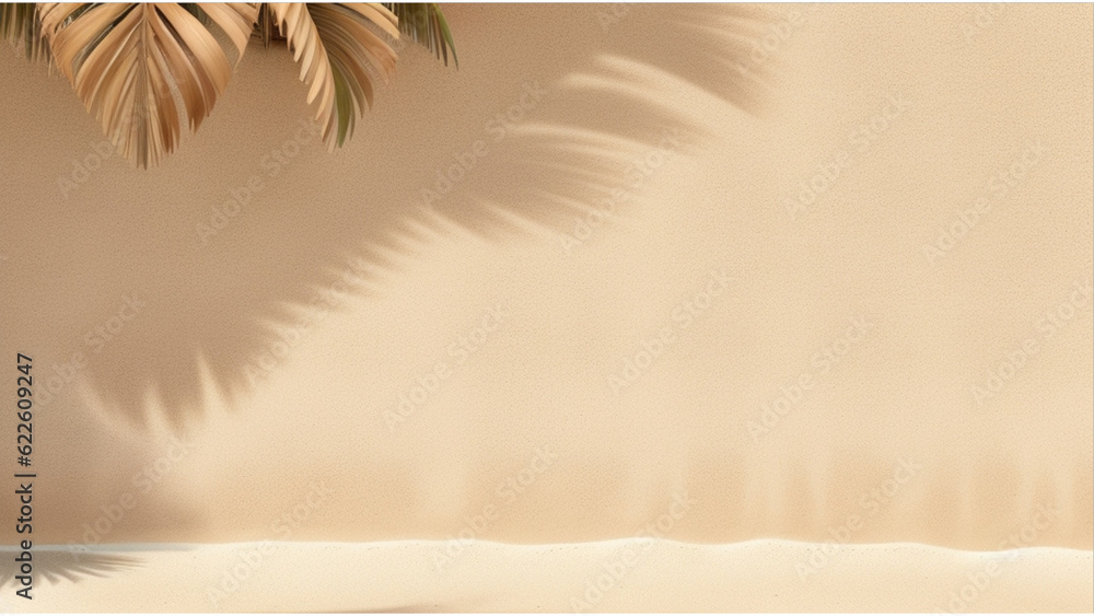 palm shadow on brown color texture pattern cement Empty wall background. Summer tropical beach with a minimal concept palm shadow on brown color texture pattern cement Empty wall background. Summer tropical beach with a minimal concept