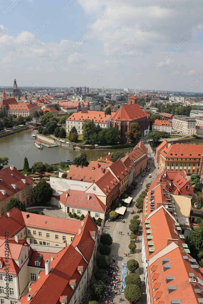 Fototapeta premium Widok na Wrocław.