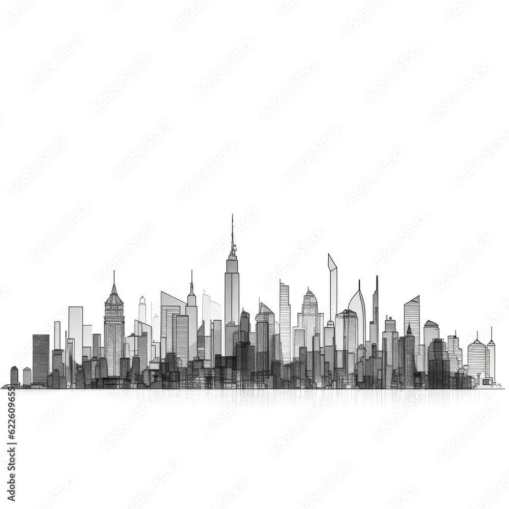 urban city skyline ai generated urban city skyline ai generated