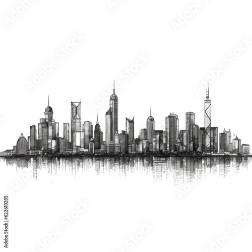 scape city skyline ai generated