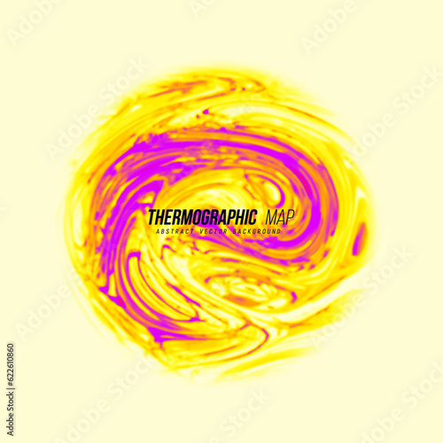 Heat map. Abstract infrared thermographic background. Vector illustration.