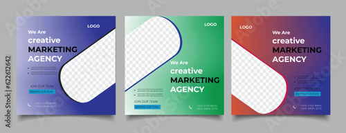 digital marketing live webinar and corporate social media post template