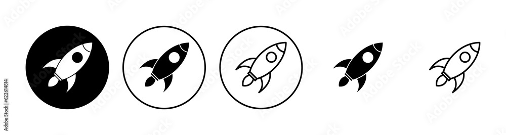 Rocket icon set. Startup icon vector. Rocket icon set. Startup icon vector.