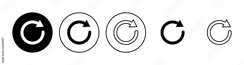Refresh icon set. Reload icon vector. Update icon. Refresh icon set. Reload icon vector. Update icon.