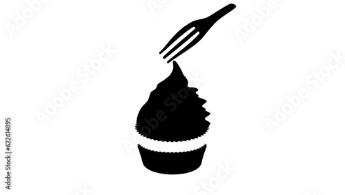 Chocolate Cupcake Silhouette