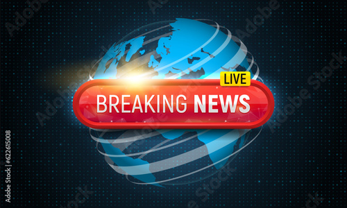 Breaking news background. Vector template for your design.