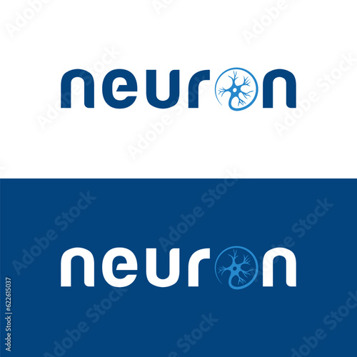 neuron logo design vector template