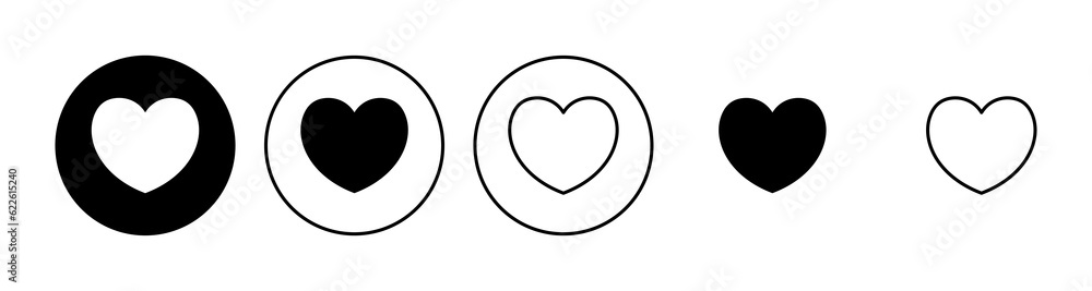 Love icon set. Heart icon vector. Like icon vector. Love icon set. Heart icon vector. Like icon vector.