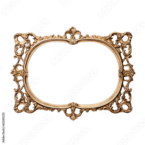 Vintage gold frame with intricate details. A beautiful art object for any room 1