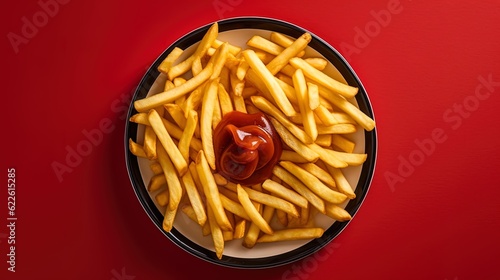 french fries with ketchup © MaverickMedia