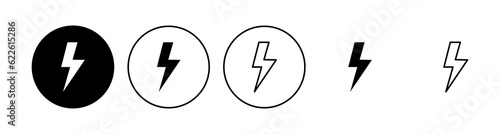 Lightning icon set. electric icon vector. power icon. energy sign Free Download Lightning icon set. electric icon vector. power icon. energy sign - GFXLoad