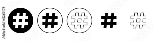 Hashtag icon set. hashtag symbol