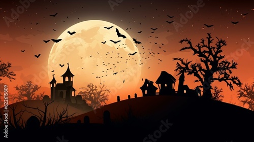 halloween background with pumpkin