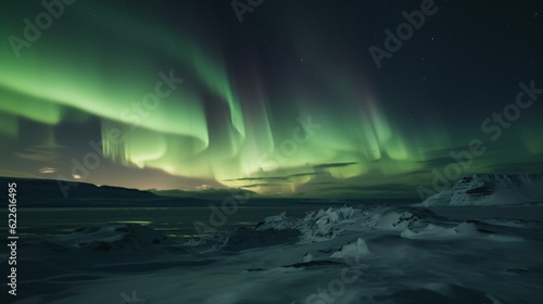 aurora borealis over the mountains © KWY