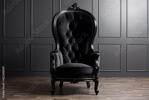 black luxury chair