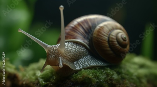 snail on a leaf © KWY