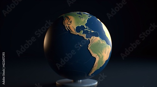 globe on black