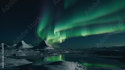 aurora borealis above the clouds