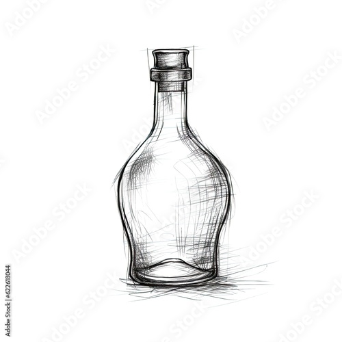 glass Brandy bottle ai generated