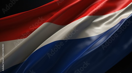 waving flag of netherland