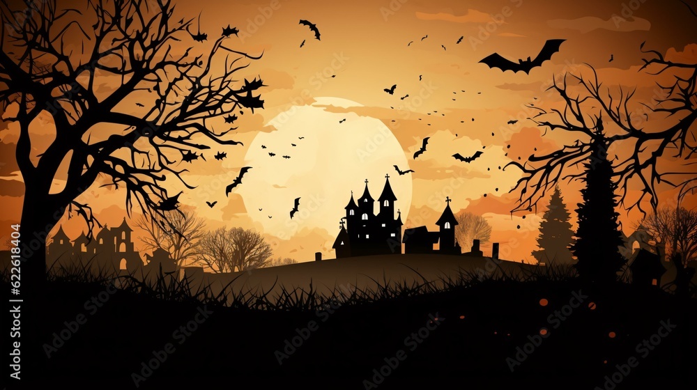 Fototapeta premium halloween background with bats