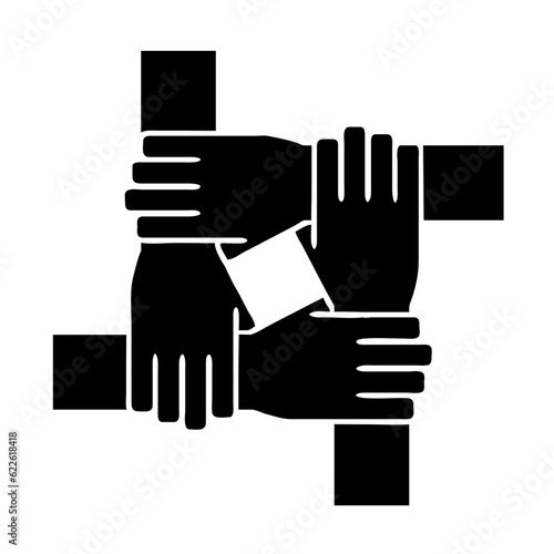 teamwork hand icon