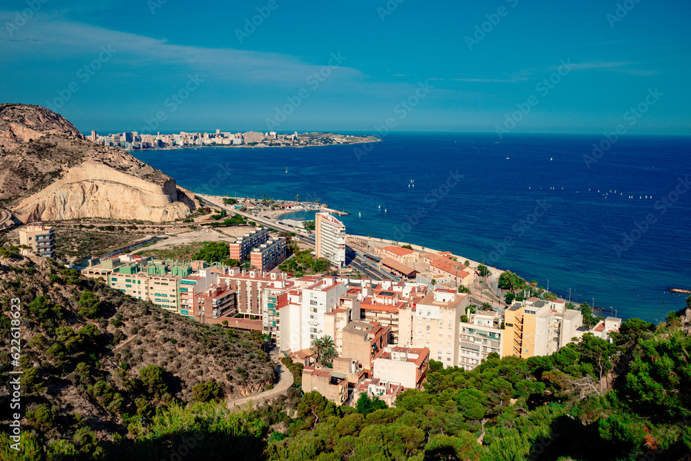 view of the coast of the city Alicante