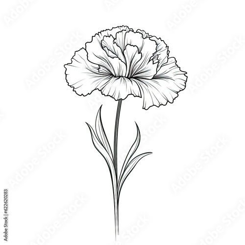 card Carnation flower ai generated