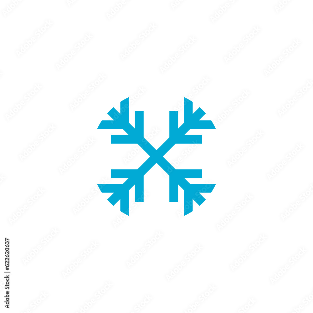 Snow snowflake icon isolated on white background Snow snowflake icon isolated on white background