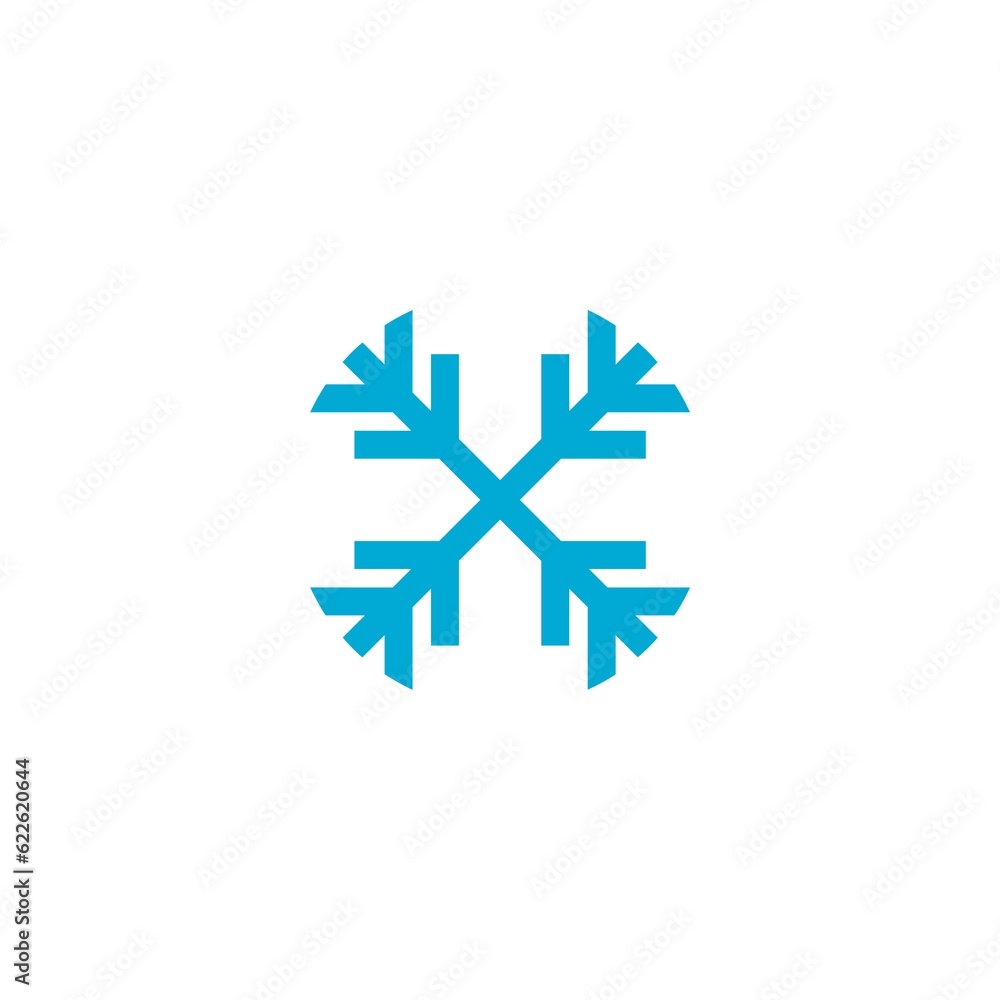 Snow snowflake icon  isolated on white background