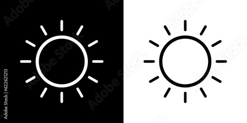 Full sun icon. Vector symbol illustration. Sun phase set.