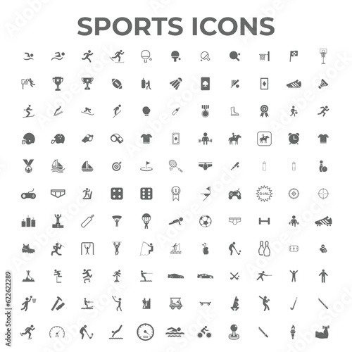 sports icons set