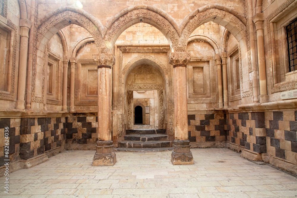 Fototapeta premium Akdamar Island in Van Lake. The Armenian Cathedral Church of the Holy Cross - Akdamar - Ahtamara - Turkey