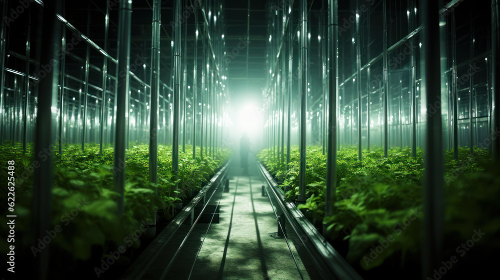 greenhouse with plants and lot of light greenhouse with plants and lot of light