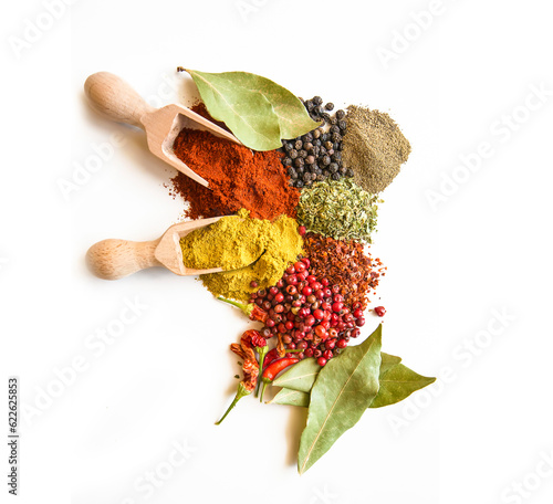 Variety of spices and herbs...